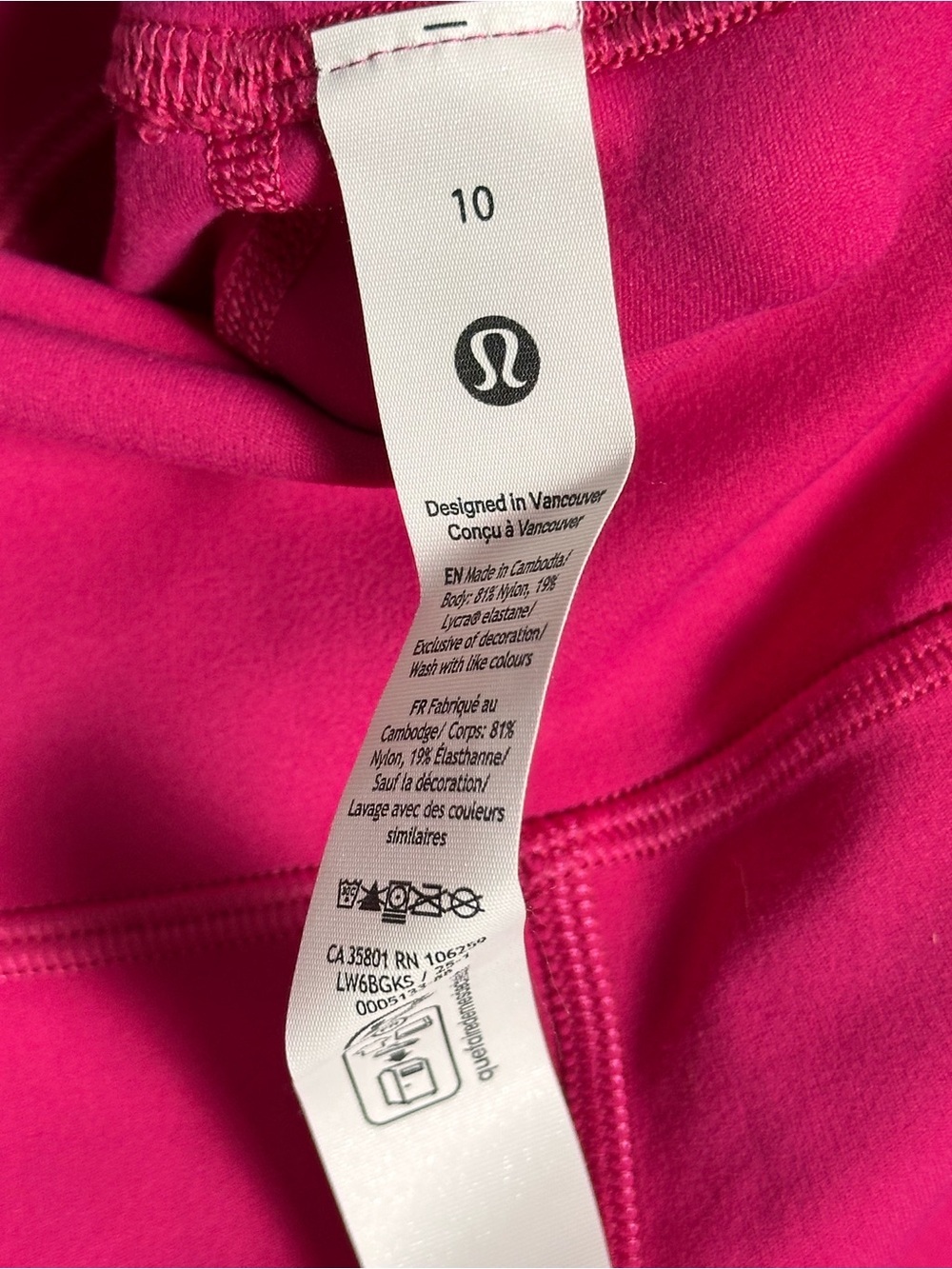 Lululemon Align High-Rise Crop 23"Passionate 10 W6BGKS Nulu Athletic Running - Picture 11 of 13